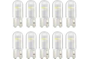 Fllyvly 10 W5W T10 LED-lampor för bil 12 V 6 000K 120LM COB, glödlampa ersättning 194, T10, 168, 2825, W5W led-glödlampa, LED