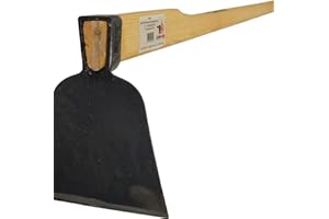 SHW-FIRE azada de jardín forjada, afilada y con mango de 135 cm de largo para un trabajo eficiente