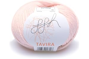 ggh Tavira | algodón grueso para tejer y hacer ganchillo - apto como hilo de solapa - ovillo de 50 g | Color 046 - Puder-Rosa