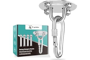 Poprkdre Crochet de Plafond, Support de Plafond de Sac de Frappe en Acier Inoxydable jusqu'à 400 kg, Crochet de Plafond Robuste pour hamac de Chaise Suspendue, Sac de Boxe, entraîneur de Fronde …