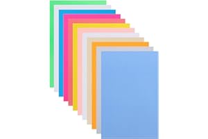 SRLIYA Kunststofffolien 20×15×1 12 Stück Schrumpffolienbögen Buntes DIY-Schlüsselanhänger-Zubehör 14,5 X 20 cm