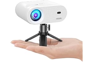 Mini Projector, VISSPL 1080P Full HD Portable Projector, Outdoor Movie Projector with Tripod, 14000L Home Video Projector Compatible with iOS/Android Phone,Tablet,Laptop,TV Stick,HDMI,USB