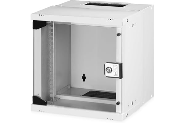 DIGITUS Armoire réseau 10 Pouces - 6 UH - Montage Mural - Non monté - hxlxp 324x316x298mm - capacité de Charge 30kg - Profondeur utile 254mm - Indice de Protection IP20 - série Soho Pro - Gris