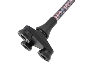 Lifeswonderful - Puntale per Bastone da Passeggio a Base Larga - Piede con Testa Girevole a 360 Gradi per la Stabilità - 19mm