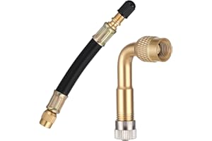 KALIONE VentilverläNgerung Reifenventil Verlängerung 90 Grad und 100mm Autoventil Adapter Ventilverlängerung Flexible Gummi Reifen Ventil Extender Ventiladapter für Auto Fahrrad Scooter Motorrad Rennrad