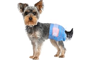 Pet Soft Dog Puppy Nappies Female X Small - Disposable Dog Doggy Period Pants in Season with Flexible Magic Tape(16 Count XS, Blue)