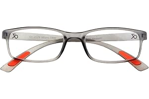 Amazotti Milano Grey Trendy Reading Glasses +1.75 | Stylish Glasses for Men & Women | Lightweight, Durable, Flexible Eye Glasses for Reading, Computer, and Screen Use