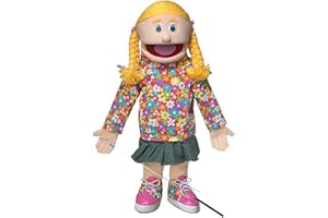 SILLY PUPPETS Cindy, Peach Girl, Full Body, Ventriloquist Style Puppet, 65cm