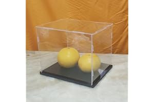 CEET Caja de exhibición Transparente de acrílico, Vitrina Multifuncional de exhibición de Colecciones a Prueba de Polvo, con Base Engrosada, para muñecas de Acción de Juguetes (14x8x12inch/35x20x30cm)