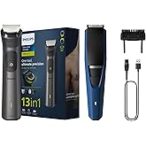 Philips All-in-One Trimmer for Men 13-in-1 Face (New Model) & Philips Skin Friendly Beard Trimmer- BT3303/30
