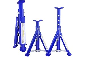 YouseaHome Pair of 3 Tonne Heavy Duty Axle Stands for Car Van, Ratcheting Axle Stand Adjustable Height 11.4-16 inch, 2pcs Axle Jack Holding Stands for Raising Vehicles