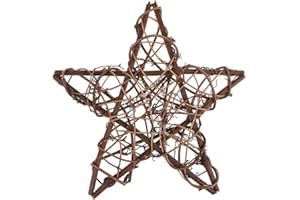 INZOPO DIY Home Decor Star Shape Natural Rattan Wreath Easter Wreath Crafts Easter Decorations Christmas Wedding Wreaths