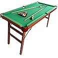HLC 5FT Folding Kids Pool Snooker Billiards Table Games Table With Balls Gifts For Kids Adult 140 * 74.3 * 80.3CM…