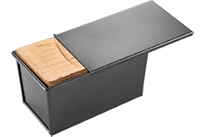 JINGAN Moule à pain, Moule à pain en aluminium réutilisable avec couvercle, moule à pain antiadhésif | Accueil cuisson Gâteau Moule à pain, Ensembles d'ustensiles cuisine