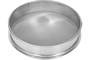 DOKENO Setaccio per Farina 20cm, 150 Mesh Farina Setaccio Rotondo in Acciaio Inossidabile, Fine Setaccio per Farina Professionale, Setaccio da Cucina a Maglia Fine per Scolare Riso Cereali Frutta Verdura