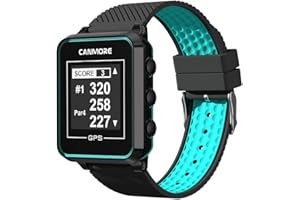 Canmore TW353 Reloj GPS de Golf para Hombres y Mujeres, actualización Gratuita de más de 41.000 Campos precargados en Todo el Mundo, Accesorio de Golf Esencial y Ligero para golfistas,Turquesa/Negro