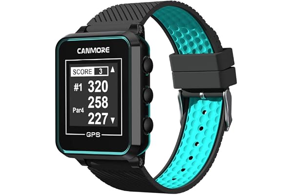 CANMORE TW353 Montre GPS de Golf, écran LCD à Contraste élevé, Accessoire de Golf léger, Vert/Noir
