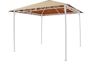 GRASEKAMP Qualität seit 1972 Ersatzdach 3x3m Sand universal zu Antik Pavillon Gartenpavillon Partyzelt Plane Bezug