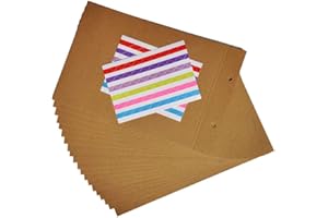 ZEEYUAN Cartón 20 Hojas de Papel Kraft con Papel de Agujero de Anillo Regalos para Manualidades 18,5 * 26 cm Necesidades de Bricolaje para álbum de Fotos