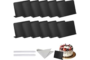 JULBEAR 12 Pieces Mini Chalkboard Signs, 4 x 3 inch Small Black Chalkboard Signs for Labeling, Handheld Table Top Menu Blackboard with Base, Message Tabletop Board