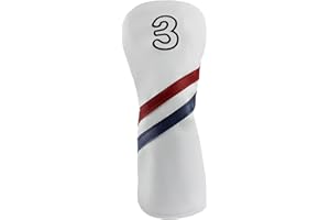 F Fityle Couvre-Chef de Club de Golf en Bois, Couvre-Chef en Cuir PU pour Femmes et Hommes avec étiquettes numériques, Housse de Protection, Accessoires de