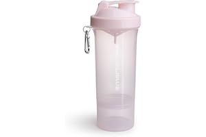 Smartshake Slim Protein Shaker Bottle 500 ml | Leakproof Gym Shaker Drink Bottle for Protein Shakes | BPA Free Protein Powder Shaker Cup for Men & Women | Cotton Pink