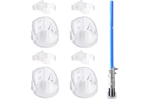 LEKUSHA Clear Lightsaber Wall Mount Display Stand Light Saber Holder Compatible for Any Lightsaber, Pack of 4