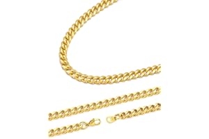 U7 Largeur 3/6/9MM - Chaîne Homme Acier Inoxydable，Chaîne Collier pour Homme Longueur 36-76 cm