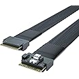 24G Internal SlimSAS SFF-8654 to SFF-8654 8i Cable, SAS 4.0, 100-ohm, 0.5-m(1.65ft)