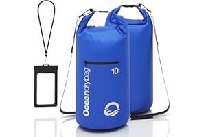 OCEANONLINESTORE Oceandrybag Keeps Your Gear Clean & Dry 10L 20L 40L 60L Waterproof Durable Lightweight Floating Backpack Marine Dry Bags Kayaking Boating Scuba Diving Rafting Paddleboard - Free Mobile Phone Case