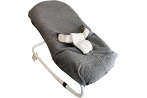 Looping Housse de Transat Bébé Universelle | Tissu Eponge Lavable en Machine, Fabriqué en France | Gris