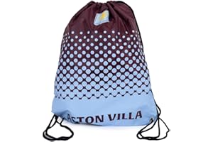 FOCO Aston Villa Official Fade Design Drawstring Gym Bag, Burgundy and Sky Blue