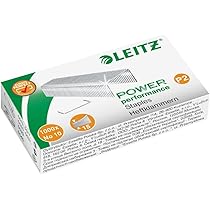 Leitz Power Performance nietjes P2 (nr. 10), verzinkt, doos met 1000 nietjes (5x, No10 Leitz Power Performance nietjes P2 (nr. 10), verzinkt, doos met 1000 nietjes (5x, No10