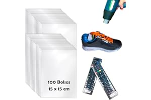 ONLY FAITH Lot de 100 sachets thermorétractables transparents avec film rétractable pour emballage 15 x 15 cm
