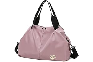 Vllcsla Bolsa Deporte Mujer Pequeña, Bolsos Deportivo con Bolsillo Humedo, Bolso Gimnasio, Bolsa de Viaje Resistente al Agua, Bolsas de Fin de Semana Suave, Mochila Gimnasio Mujer, Rosa Oscuro