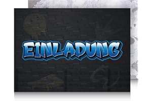 ‎JEAN-PHILIPPE DIETZ Jean-Philippe Dietz® 12 Einladungskarte für Kindergeburtstag oder Partys - Kinder Geburtstagseinladungskarten - Einladungen zum Geburstag für Jungen (BESTSELLER BLAU)