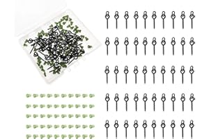 DRCHOER Fishing Bait Screws Hook Stops: 100pcs/box Carp Fishing Accessories Kit for Making Carp Boilies Pop Up Rigs