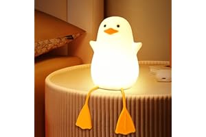 Laliled Luz Nocturna Infantil Luz Nocturna para Niños Pato Luz Quitamiedos Lámpara Bebé, Silicona Seguro para Bebé Niño, Brillo Ajustable Ahorro de Energía, Regalo para Niños Bebé