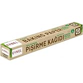 Hazır Kesilmiş Doğal Pişirme Kağıdı, Kahverengi Fırın Pişirme Mutfak Kağıdı, Ağartılmamış Kağıt (37x42 cm) (10 Adet)