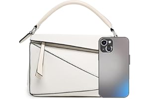 MOTHGEL Womens Geometric Design Handbags, 9.6x4.1x6.7in Lychee Grain Crossbody Bag Mini Top Handle Bag for Mother's Day Gift