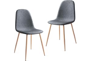 Mc Haus Elva Gris Marengo - Pack de 2 sillas para salón, Comedor o Dormitorio