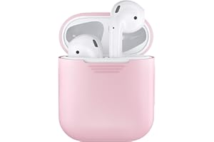 ZALUJMUS Compatible with AirPods Case Cover Skins, Case for Airpods Case 1&2 [Front LED Visible][Support Wireless Charging] [Thickness 1.0mm] (Pink)