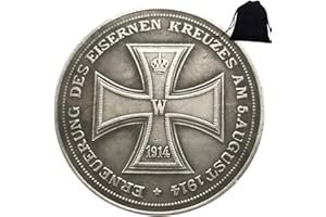 FKaiYin 1914 historische deutsche Münzen, handgeschnitzt, europäische Münzen, nicht zirkuliert, alte Gedenkmünze, Lehrwerkzeug für Kinder, handgemachtes Handwerk Zukunft Erfahrung