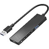 Hub USB, TSUPY USB 3.0 4-Port Ultra Slim Splitter Data Hub avec 1 USB 3.0 5Gbps et 3 USB 2.0 Portable Compact Multi Data Hub 