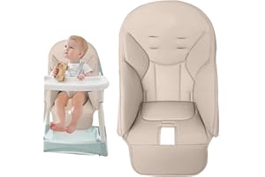 OPTIMISM Funda para Trona, Funda de Silla de Comedor para bebé, Funda de cojín de Silla Alta, Funda para Silla Comedor Bebé Cuero PU Compatible con Las Principales Marcas para Mercado Peg Perego Siesta Zero3