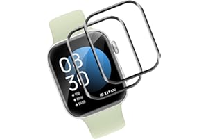 Carantee 2 Stück Schutzfolie für Panzerglas für Huawei Watch Fit 3 Folie, Ultradünn Smartwatch Displayschutzfolie, 9H Härte Bläschenfrei Transparent Schutzglas für Huawei Watch Fit 3