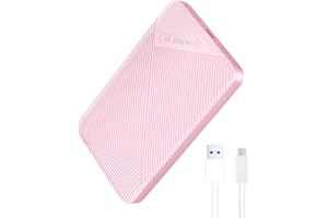GiGimundo GGPW25-C3 2.5 Inch Hard Drive Enclosure Pink, SATA III to USB 3.0 SSD Enclosure, UASP, Tool-Free External SSD Caddy, Compatible HDD Max 9mm, Work with Xbox PC PS4 PS5