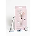 Estrid Starter Kit - Steel Razor + 2 * 5 blade Refill + Wall holder Razor for Body, Vegan, For sensitive skin, 2 refill cartridges (Cloud)