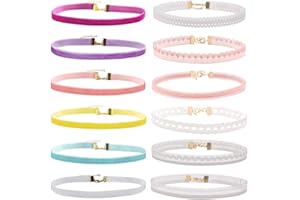 Manfnee Ensemble de Collier ras du cou en Velours avec Tatouage Gothique Lolita Choker pour Femme