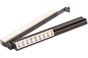 Yellow Mountain Imports Modern Mahjong Racks with Built-in Pushers - Black - Set of 4